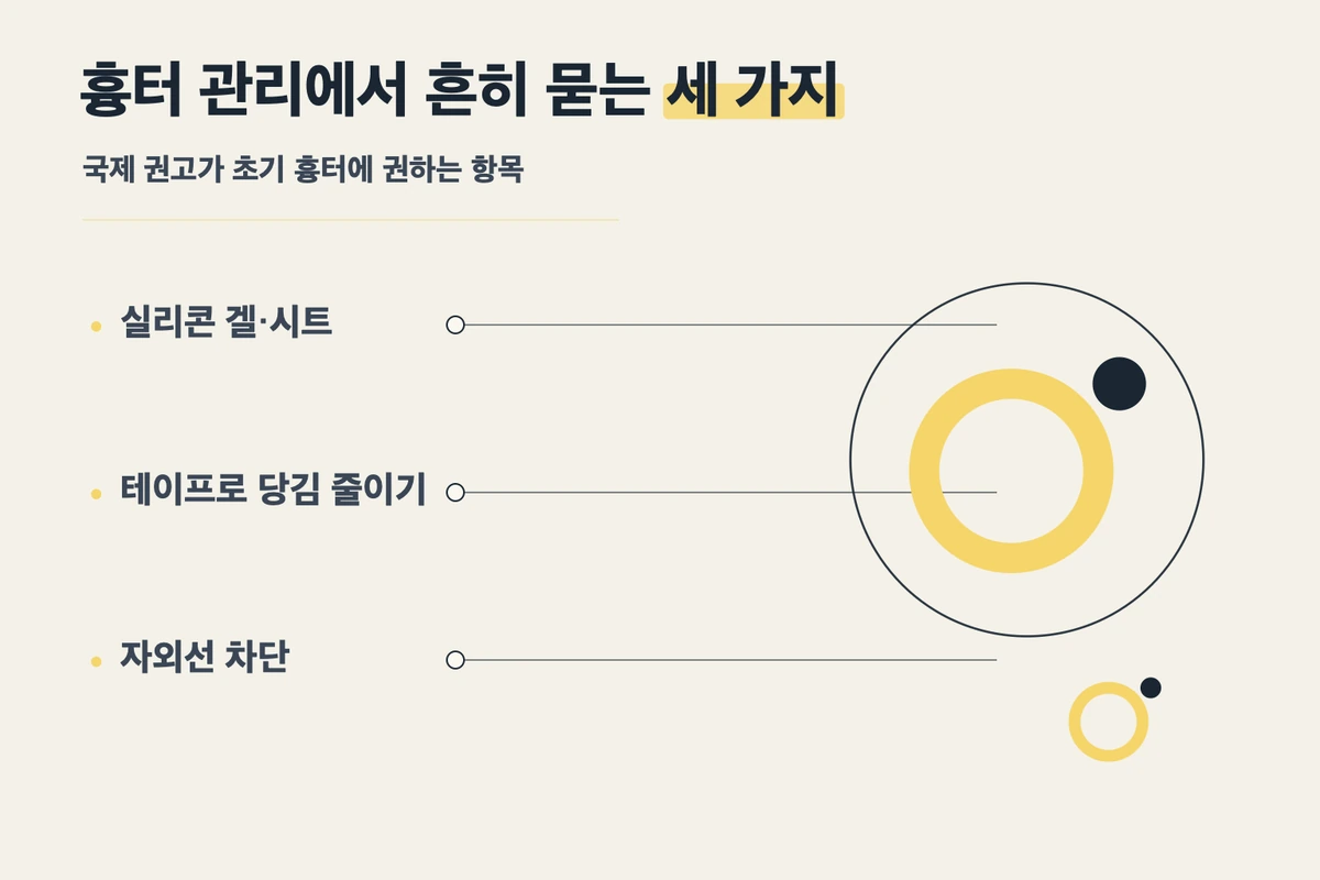 테이프는 왜 붙이라고 할까요? 설명 이미지